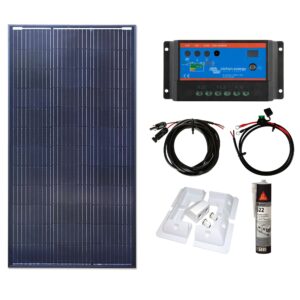 100w Mono Solar Panel Kit With Victron Energy PWM Charge Controller