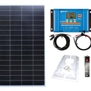 200w Mono Solar Panel Kit With 20A Victron Energy Charge Controller, Cables and Mounting Brackets