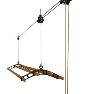 4 Lath Victorian Black Clothes Airer Kit With Additional Pulley - Choice Of Wooden Lath Lengths