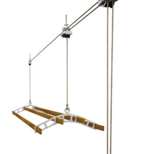 4 Lath Victorian White Clothes Airer Kit With Additional Pulley - Choice Of Wooden Lath Lengths