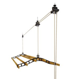 6 Lath Victorian Black Clothes Airer Kit With Additional Pulley - Choice Of Wooden Lath Lengths