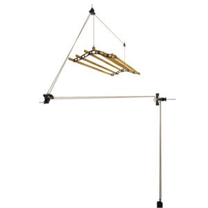 6 Lath Victorian Black Clothes Airer Kit With Tilt Pulley – Choice Of Wooden Lath Lengths