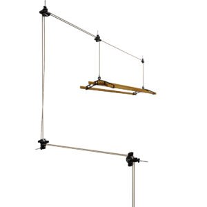 4 Lath Victorian Black Clothes Airer Kit With Additional Pulley and Tilt Pulley – Choice Of Wooden Lath Lengths