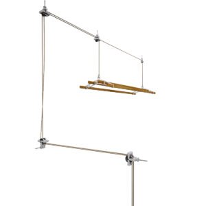 4 Lath Victorian White Clothes Airer Kit With Additional Pulley and Tilt Pulley – Choice Of Wooden Lath Lengths