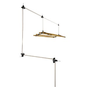 6 Lath Victorian Black Clothes Airer Kit With Additional Pulley and Tilt Pulley – Choice Of Wooden Lath Lengths