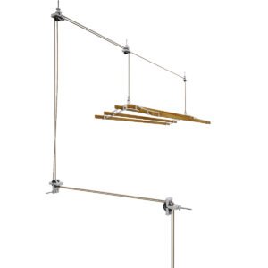 6 Lath Victorian White Clothes Airer Kit With Additional Pulley and Tilt Pulley – Choice Of Wooden Lath Lengths